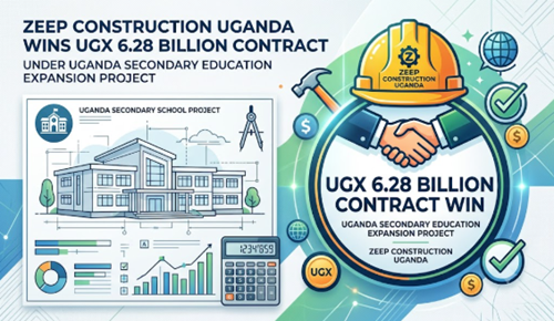 Zeep Construction Uganda Wins UGX 6.28 Billion Contract Under Uganda Secondary Education Expansion Project